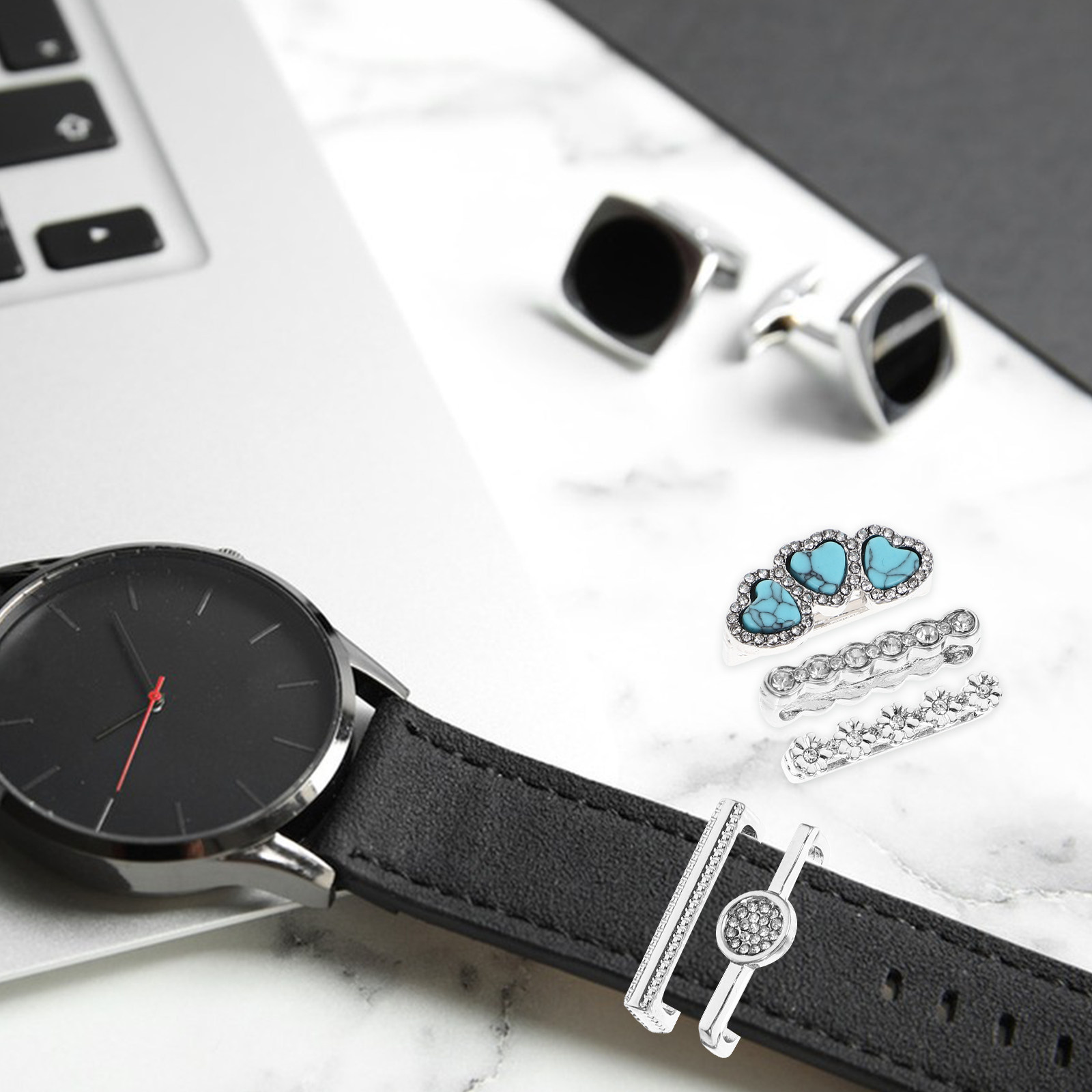 Smartwatch - 5 قطع من حلقات الزينة المصنوعة