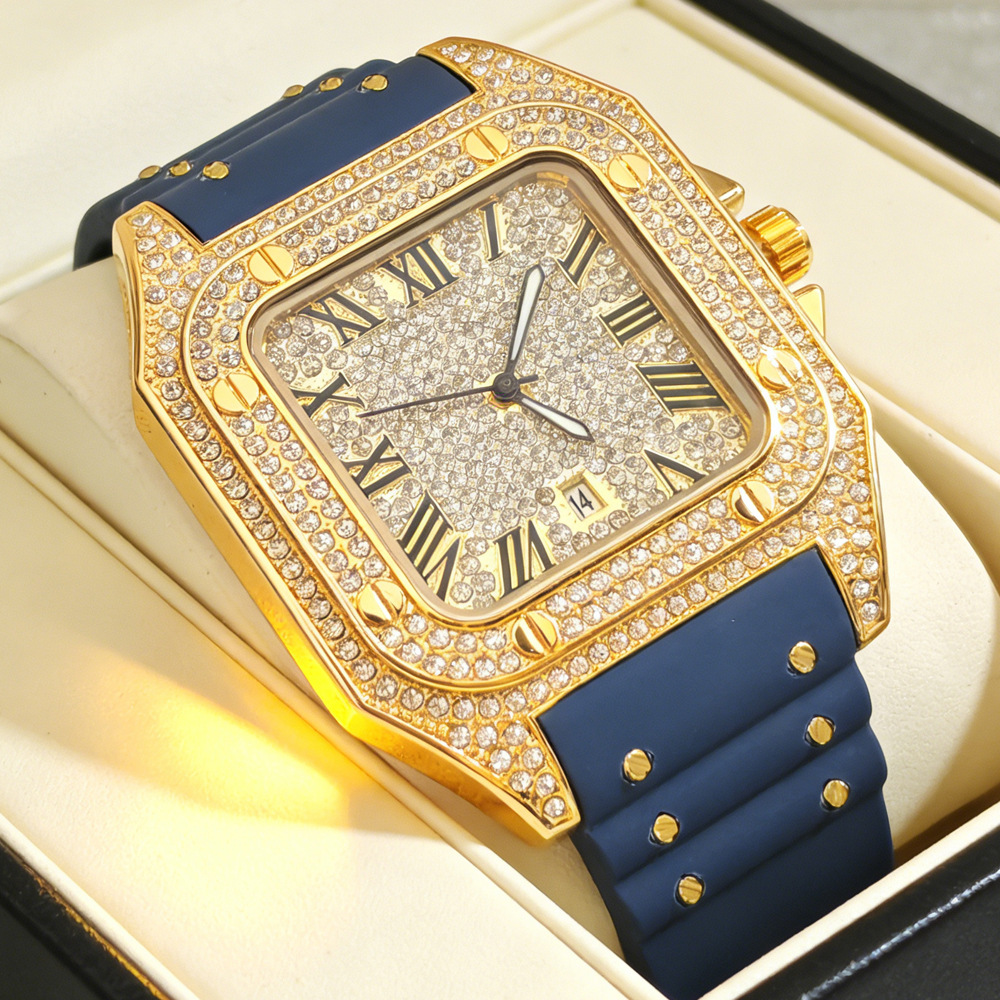 Jewelry Type Watches - ساعة يد رجالية عصرية مربعة الشكل
