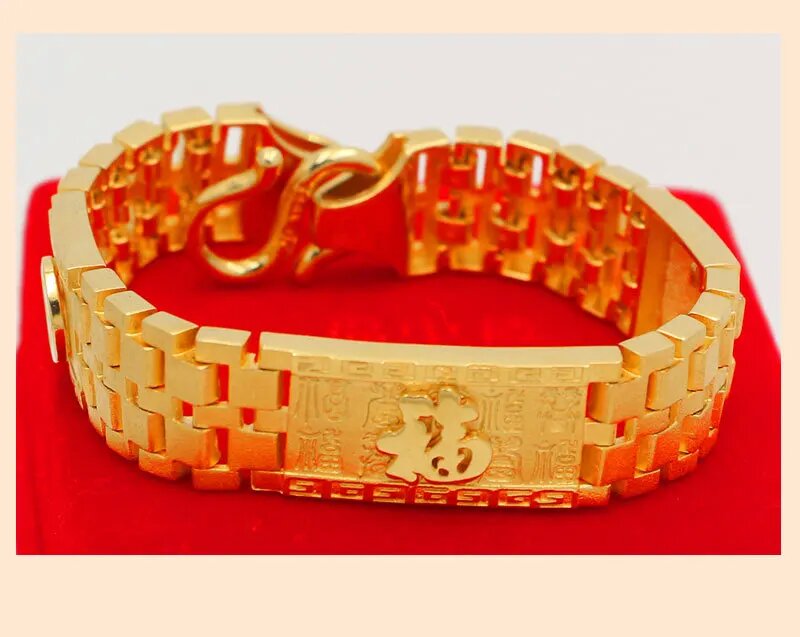 Jewelry Type Watches - حقيقي 18K الذهب فو شخصية حزام