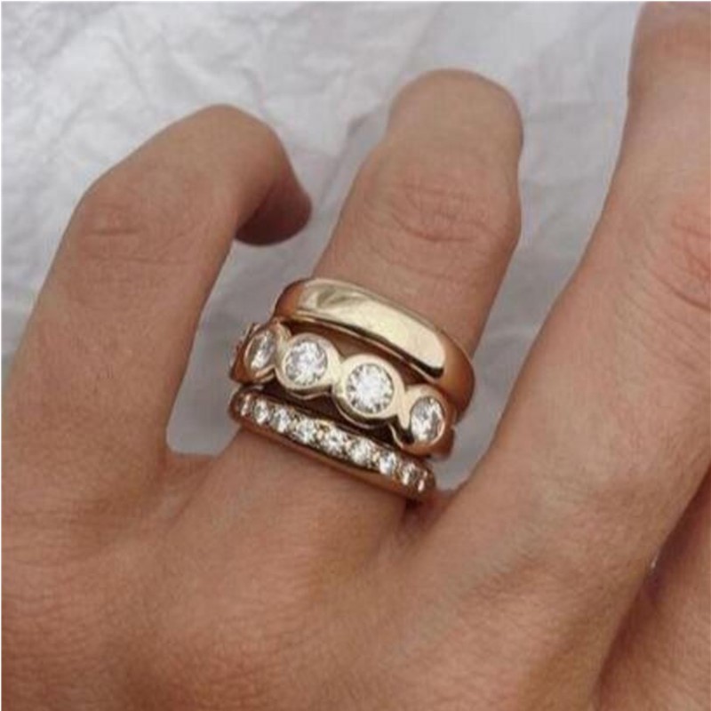 Statement Cocktail Ring - ORZTOON موضة 2024 جديد هندسي البطانة