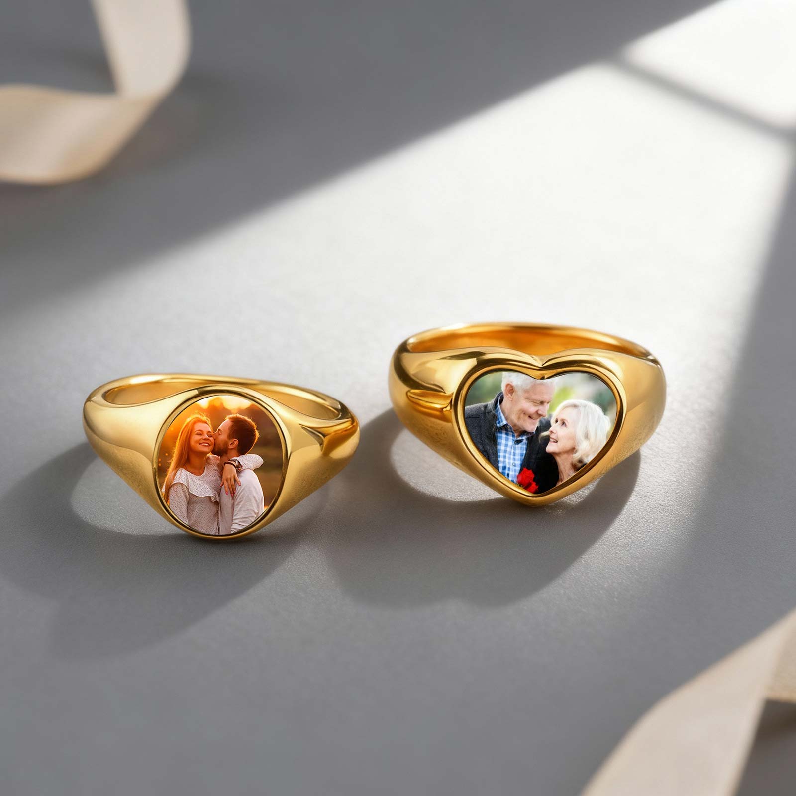 Statement Cocktail Ring - مخصص صور الخاتم الدائري للمرأة الفولاذ