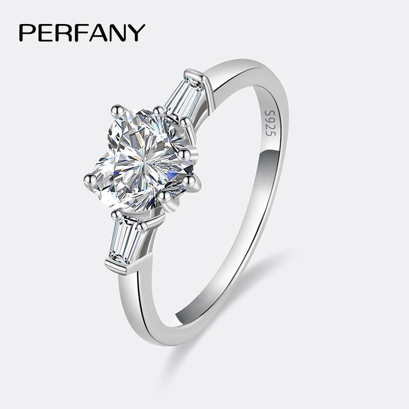 Statement Cocktail Ring - PERFANY 1CT القلب قطع مويسانيتي خاتم