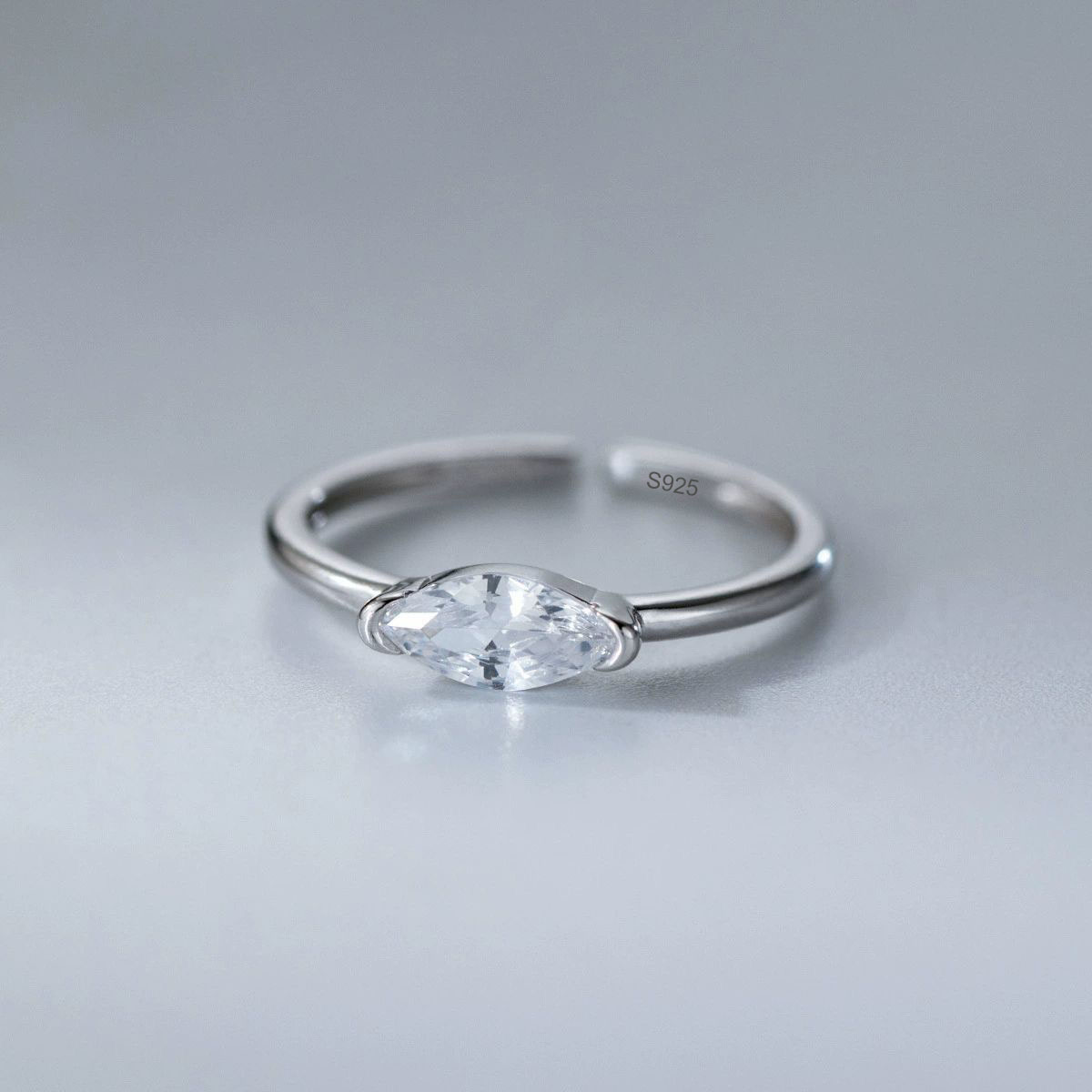 Statement Cocktail Ring - 925 فضة خواتم للنساء هندسية غرامة