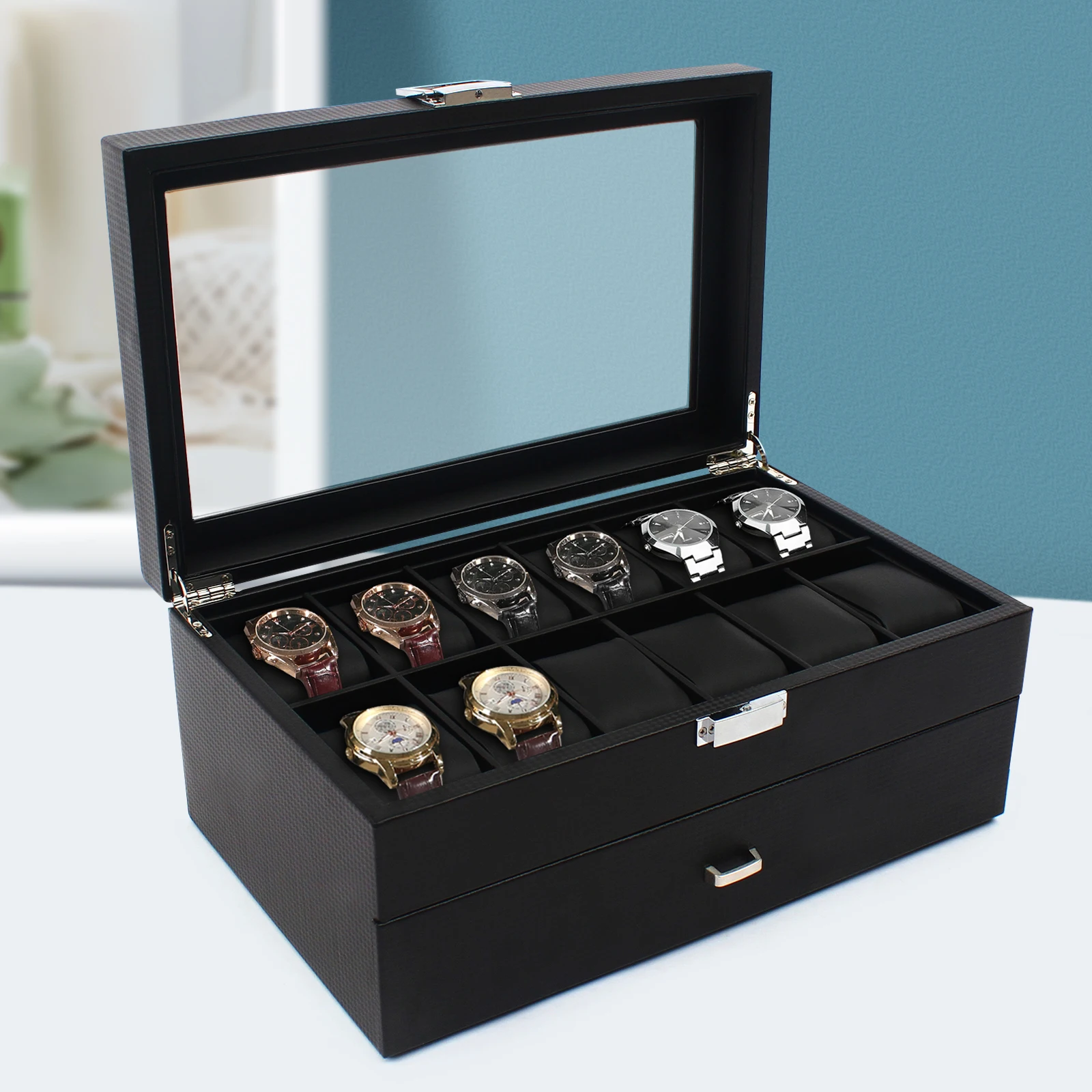 Jewelry Type Watches - جديد 2 طبقات 24 مقصورة ساعة