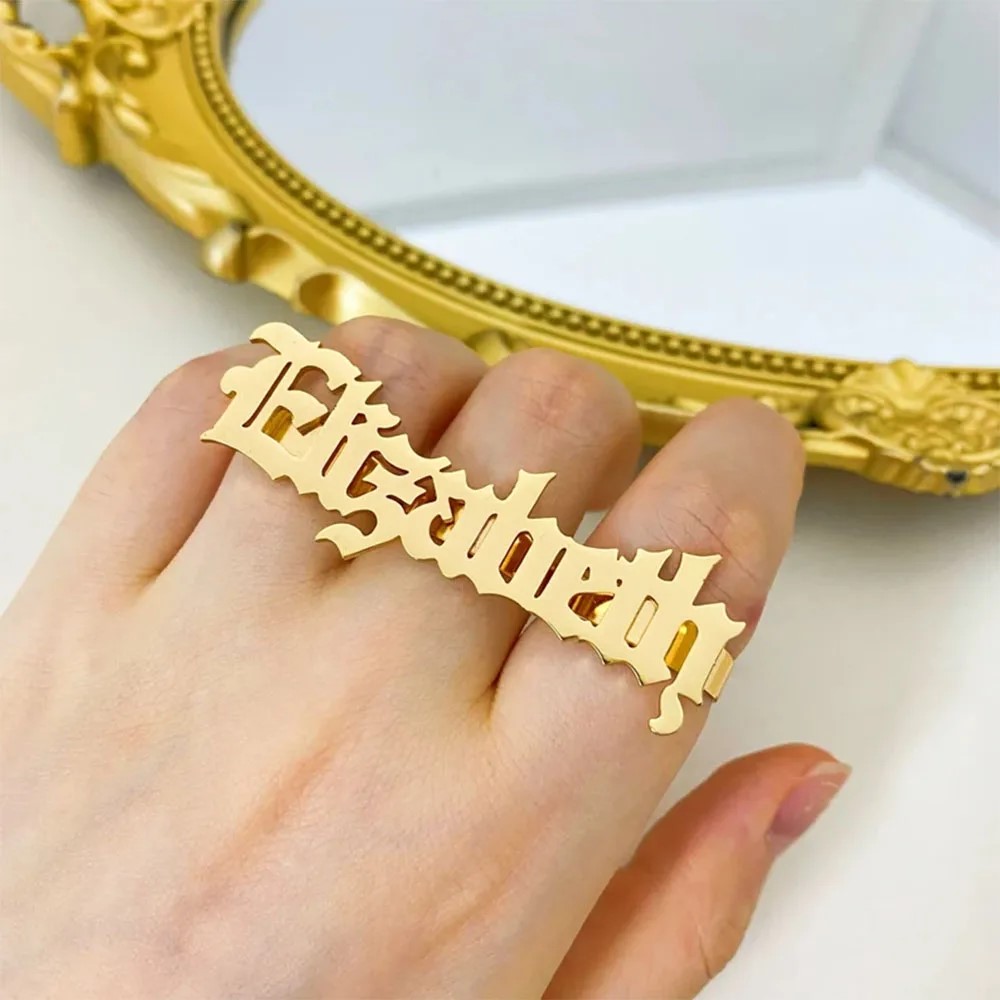 اسم مخصص خاتم المرأة المفصل كب - مراجعة Statement Cocktail Ring وسعره