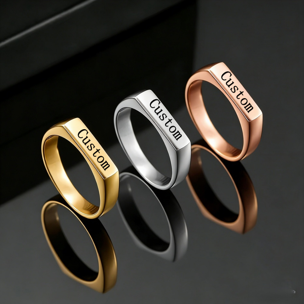 خاتم مخصص منقوش بالاسم والصورة - مراجعة Statement Cocktail Ring وسعره