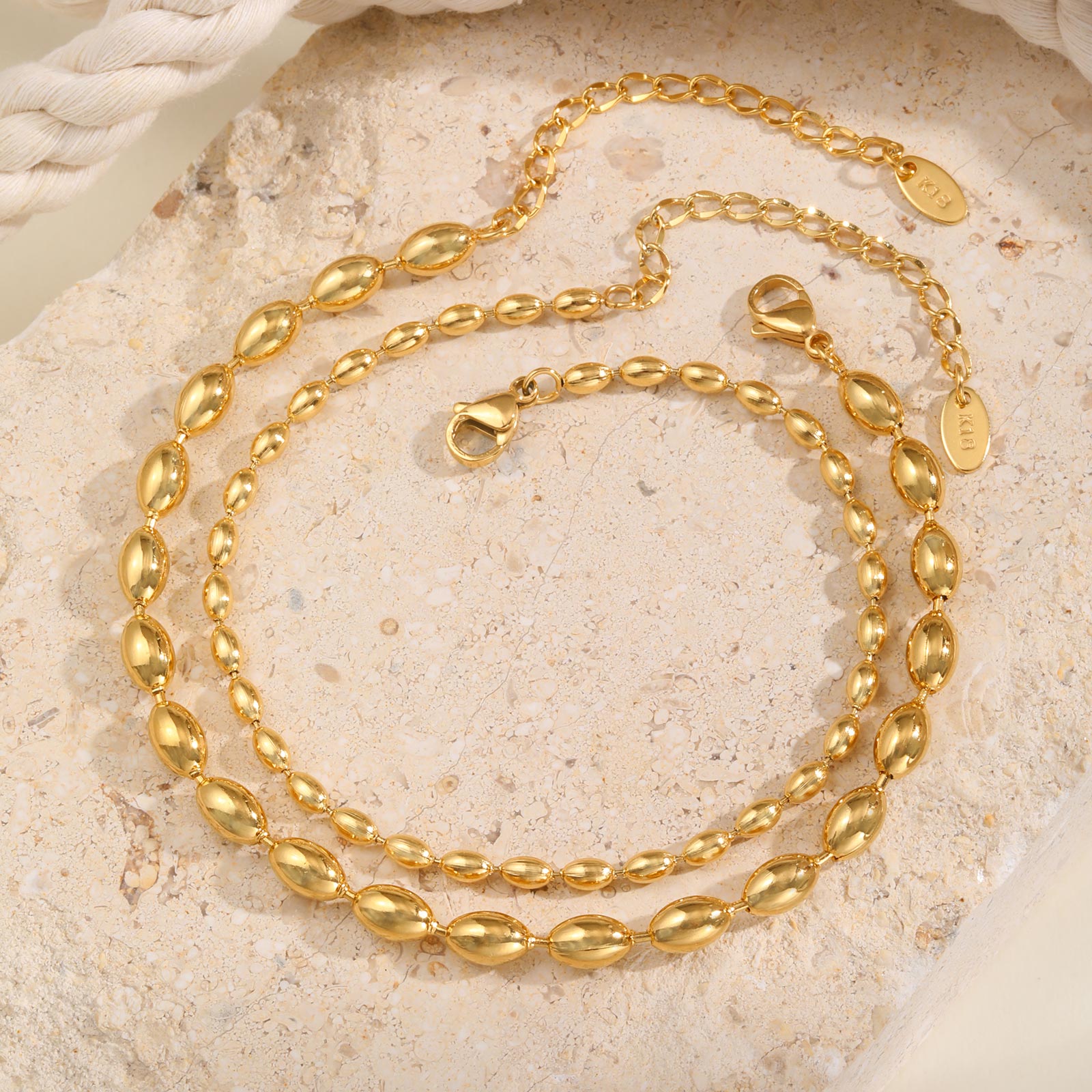 خلخال سلسلة من خرز الرجبي من ا - مراجعة Jc Jewelry & Watches وسعره