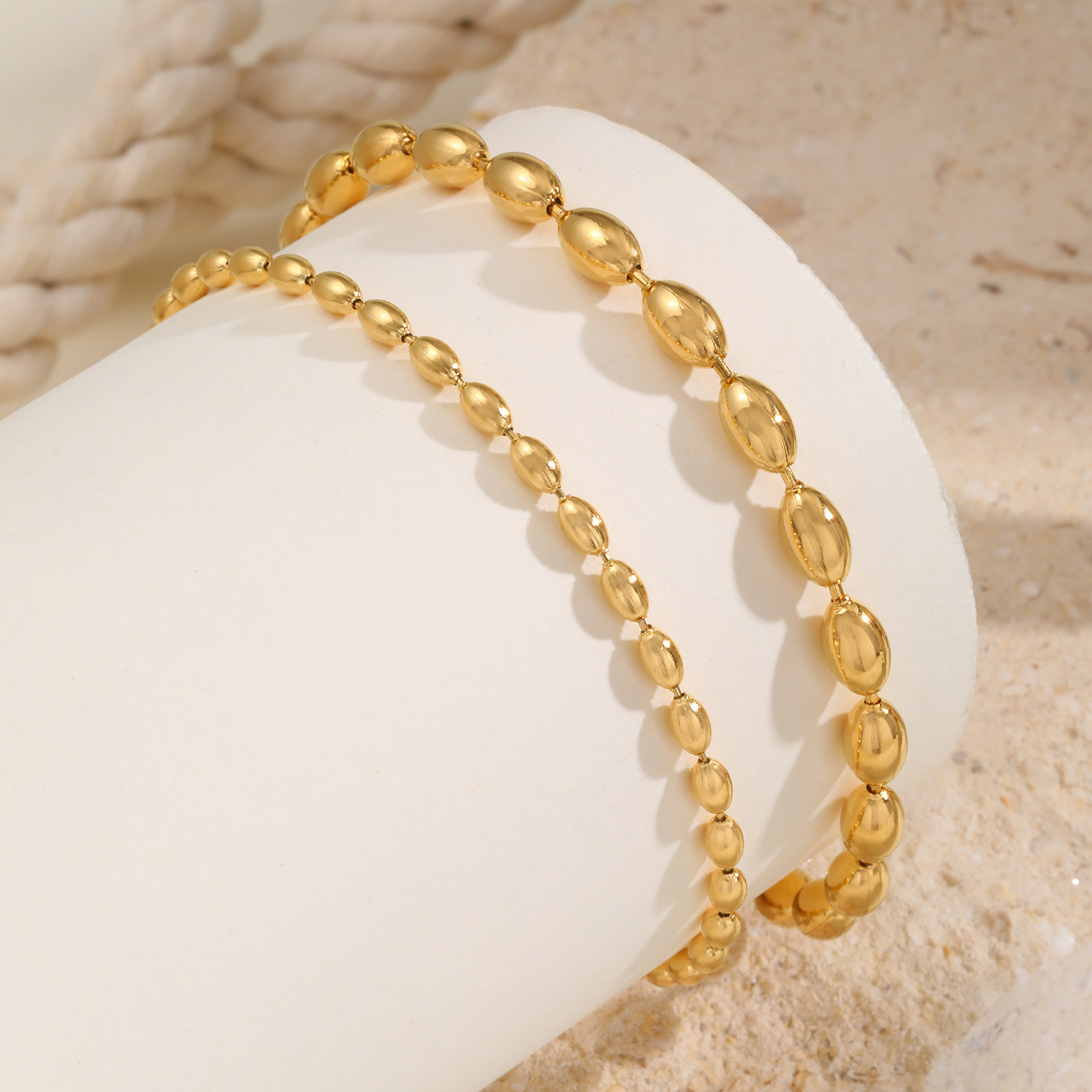 خلخال سلسلة من خرز الرجبي من ا - مراجعة Jc Jewelry & Watches وسعره
