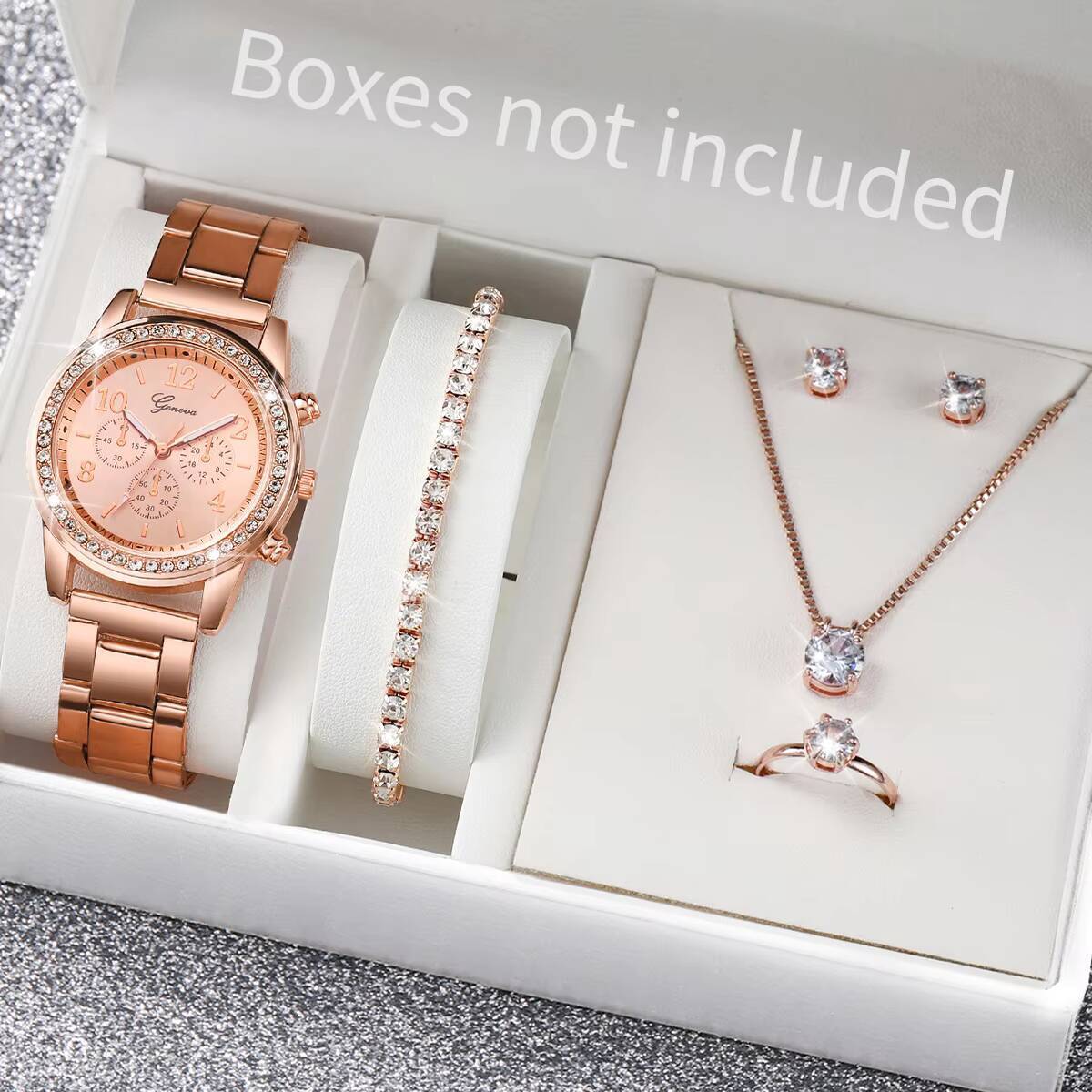 6 قطع/مجموعة ساعات نسائية أنيق - مراجعة Jewelry Watches For Women وسعره