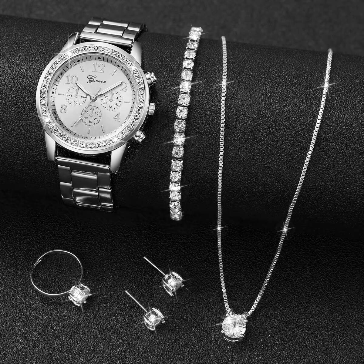 6 قطع/مجموعة ساعات نسائية أنيق - مراجعة Jewelry Watches For Women وسعره
