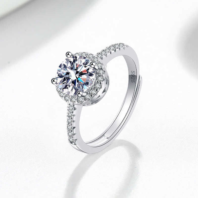 جديد 925 فضة جولة AAA زركون قا - مراجعة Statement Cocktail Ring وسعره