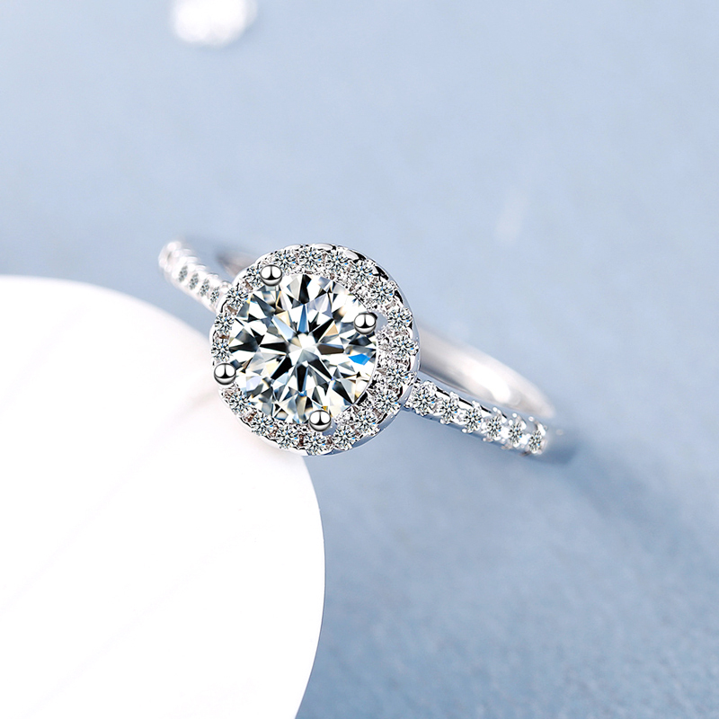 جديد 925 فضة جولة AAA زركون قا - مراجعة Statement Cocktail Ring وسعره