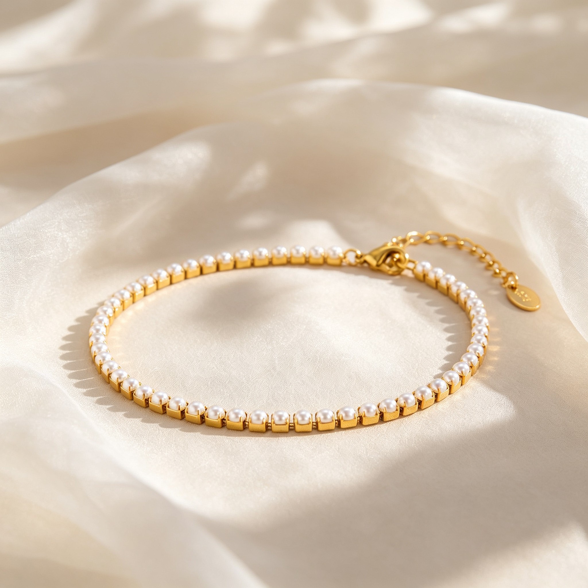 سوار كاحل أنيق مزخرف باللؤلؤ ا - مراجعة Jc Jewelry & Watches وسعره