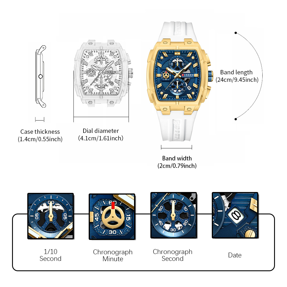 ساعة CURREN الفاخرة للرجال، سا - مراجعة Jewellery Watch وسعره