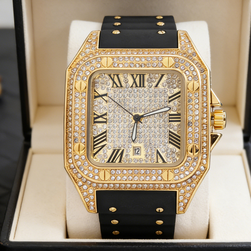ساعة يد رجالية عصرية مربعة الش - مراجعة Jewelry Type Watches وسعره