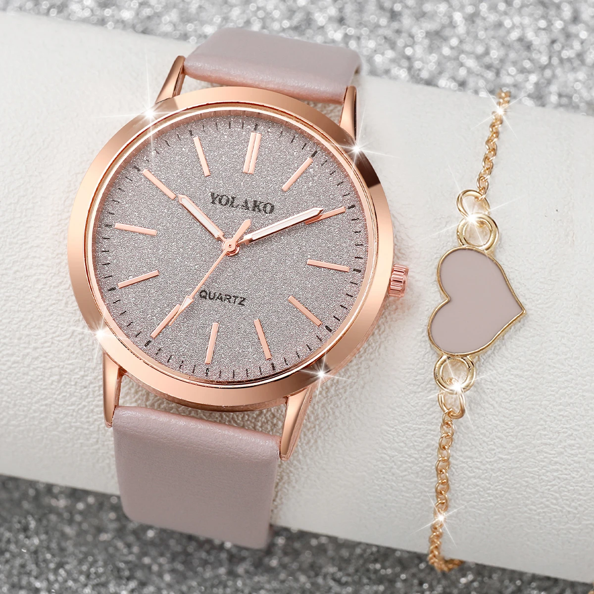 طقم ساعتين نسائيتين أنيقتين مع - مراجعة Jewelry Watches For Women وسعره