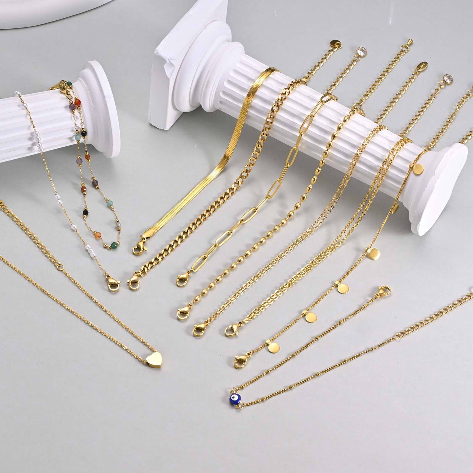 سوار خلخال ذو طبقات مطلية بالذ - مراجعة Jc Jewelry & Watches وسعره