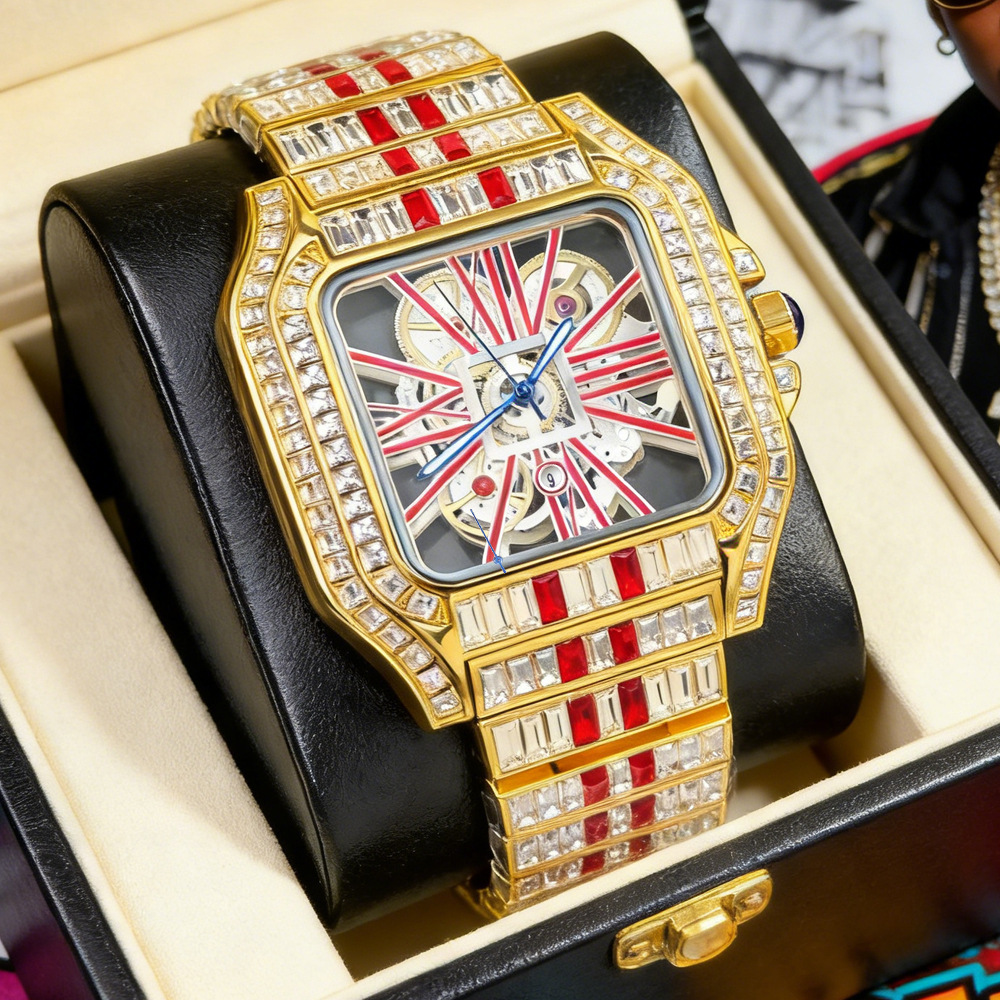 ساعة يد رجالية فاخرة مرصعة بال - مراجعة Jewelry Type Watches وسعره