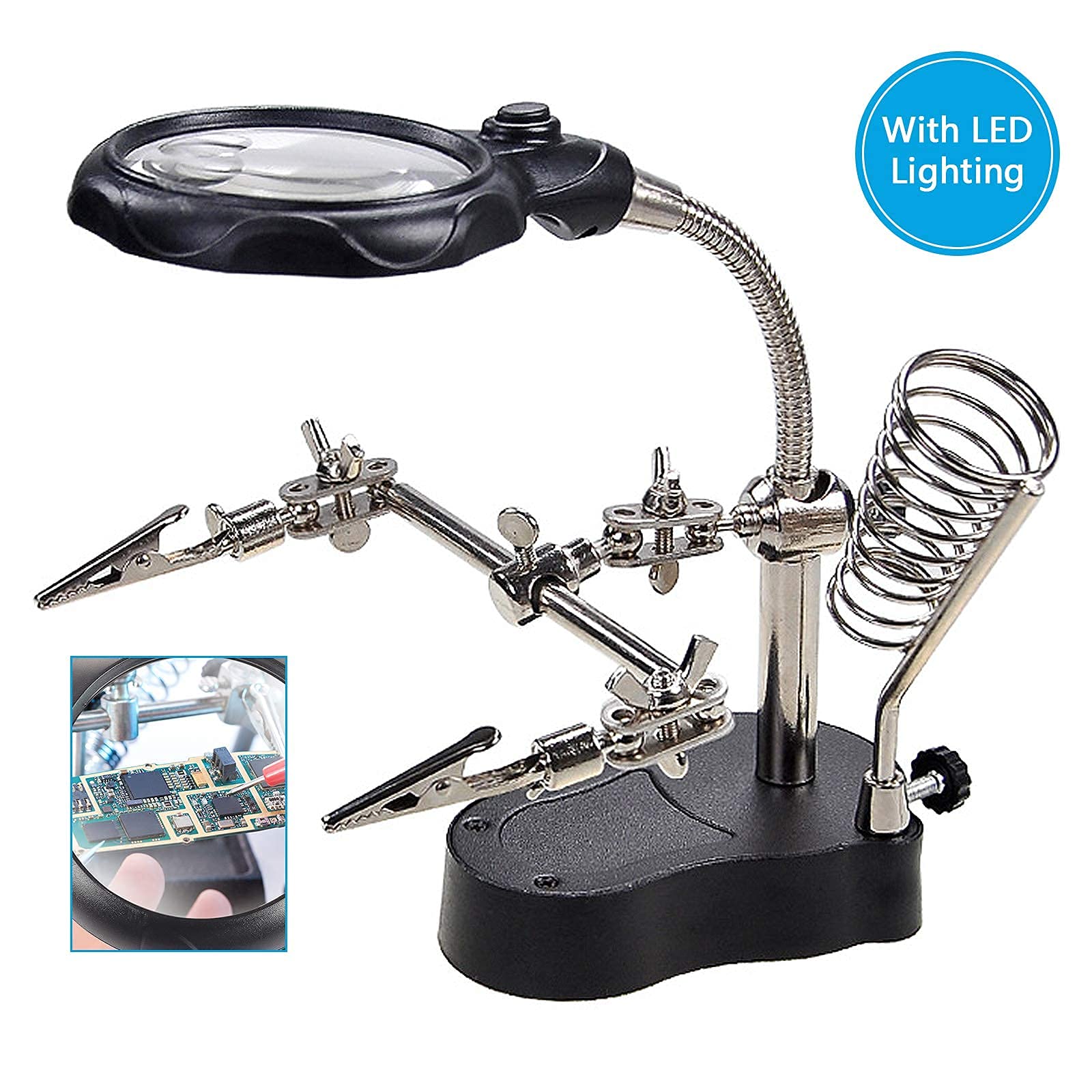 محطة لحام بيدتين مساعدتين مع ض - مراجعة Jewelry Watches Repair وسعره