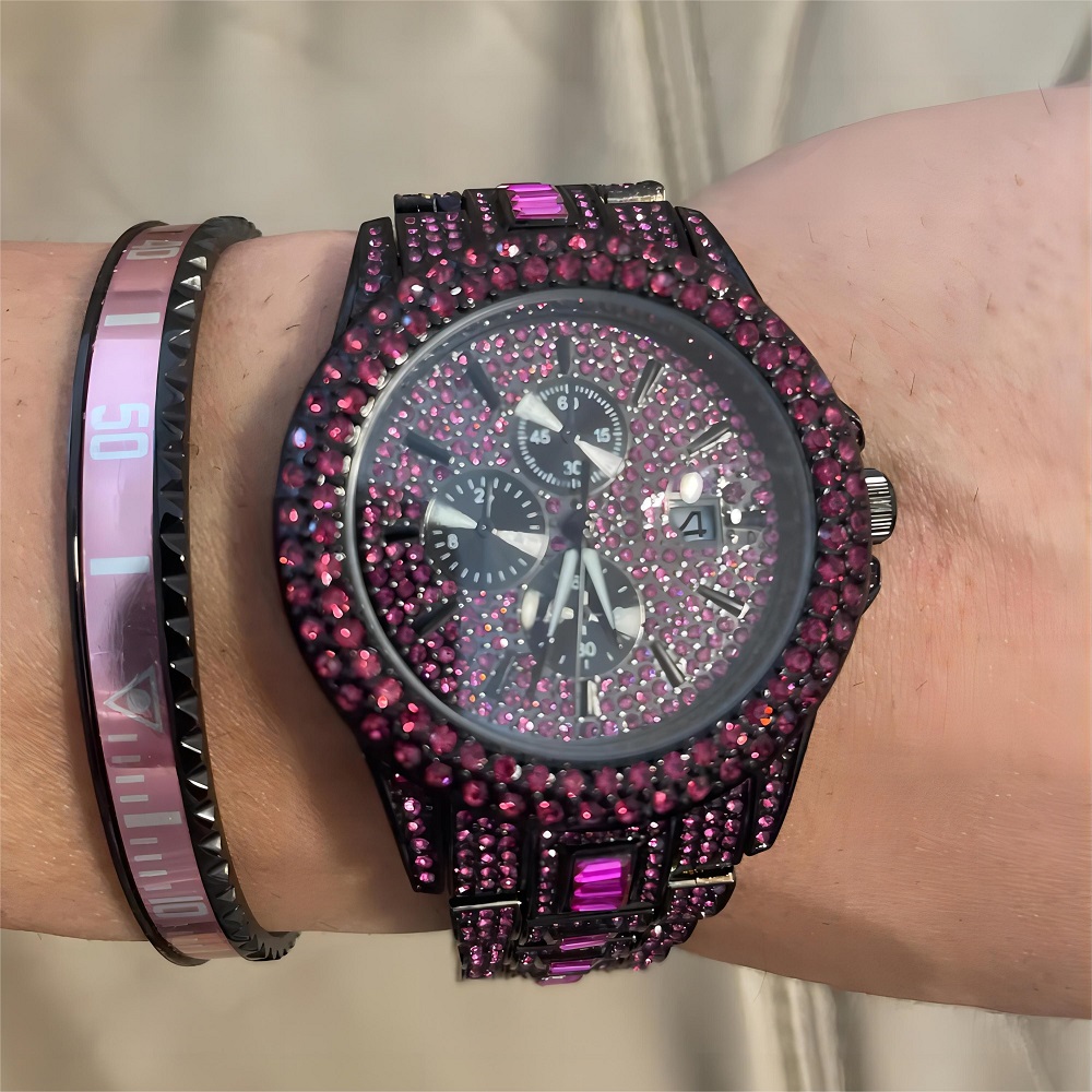 حار بيع الأحمر الجليد ووتش للر - مراجعة Jewelry Type Watches وسعره