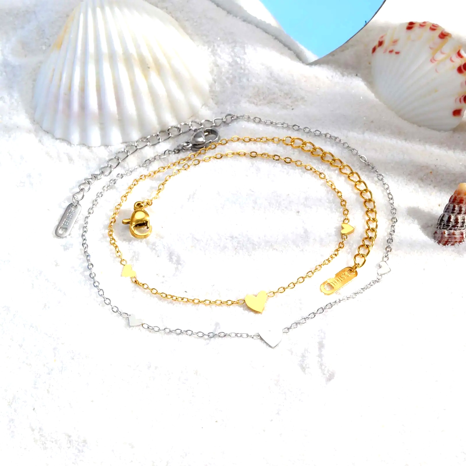 خلاخيل نسائية من الفولاذ المقا - مراجعة Jc Jewelry & Watches وسعره