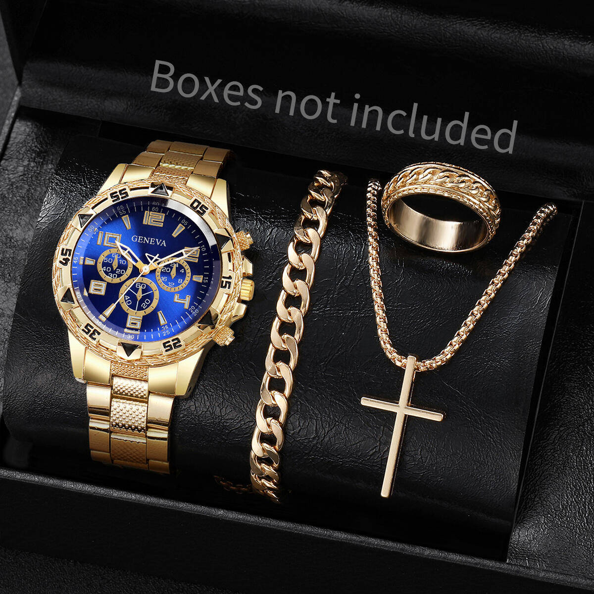 4 قطع/مجموعة ساعات رجالية أنيق - مراجعة Jewelry Type Watches وسعره