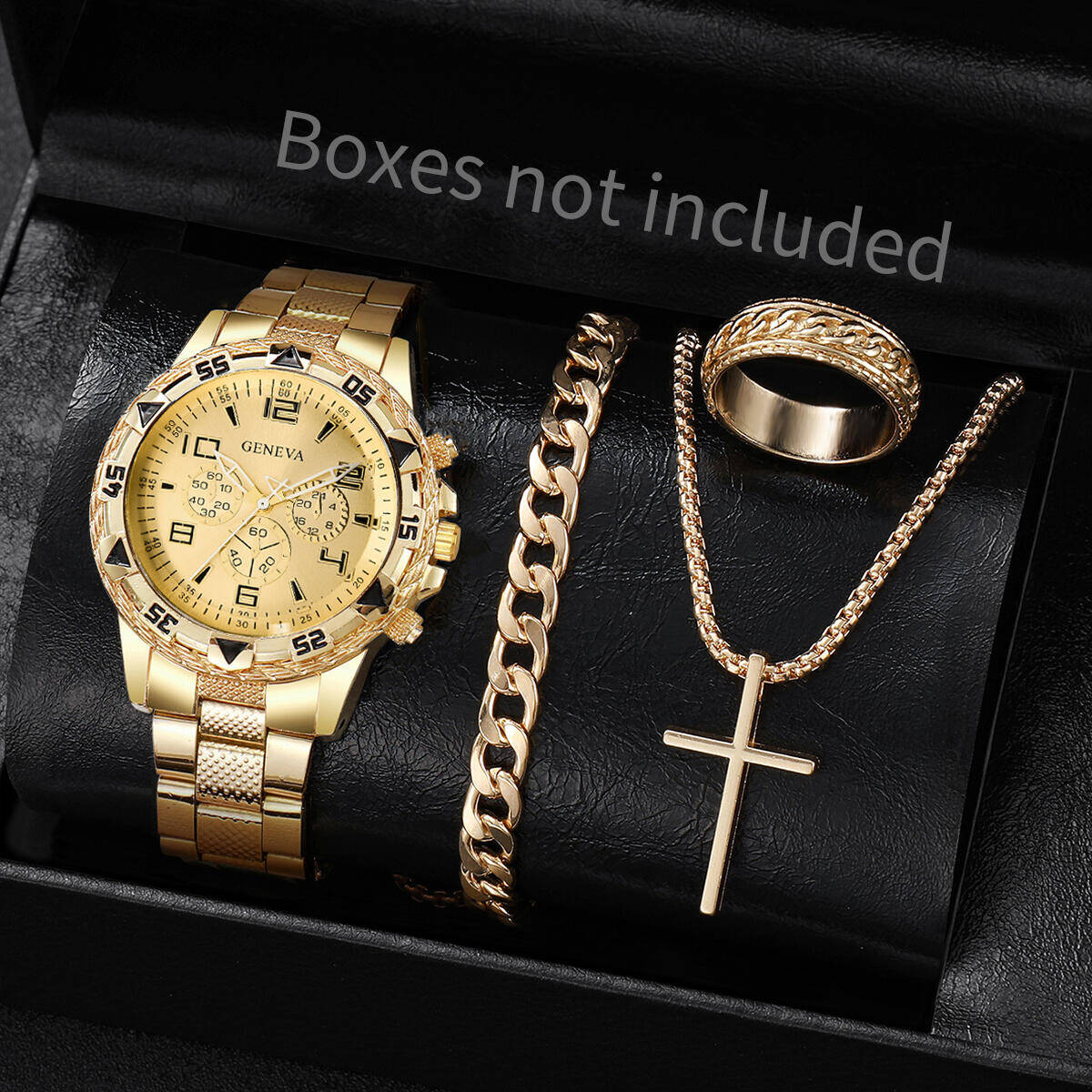 4 قطع/مجموعة ساعات رجالية أنيق - مراجعة Jewelry Type Watches وسعره