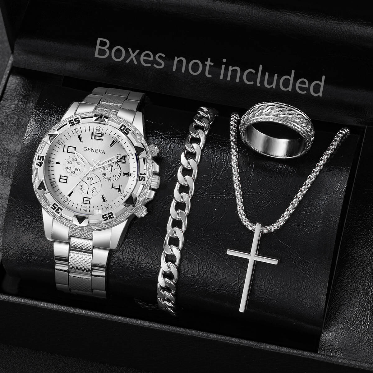 4 قطع/مجموعة ساعات رجالية أنيق - مراجعة Jewelry Type Watches وسعره