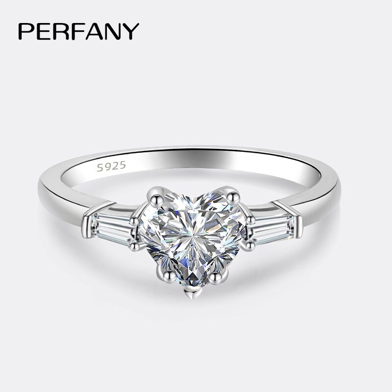 PERFANY 1CT القلب قطع مويسانيت - مراجعة Statement Cocktail Ring وسعره