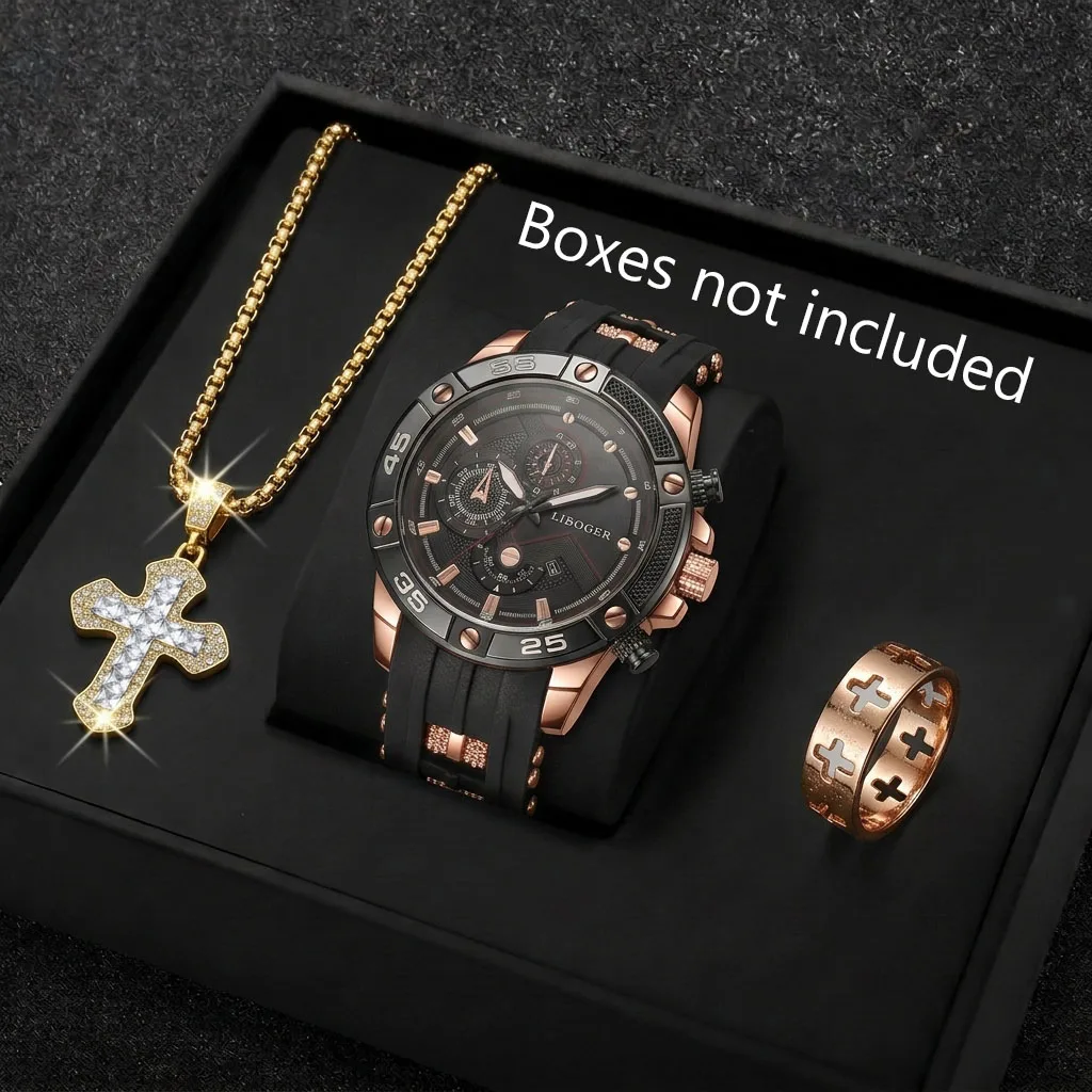 3 قطع ساعة رياضية رجالية أنيقة - مراجعة Jewelry Type Watches وسعره