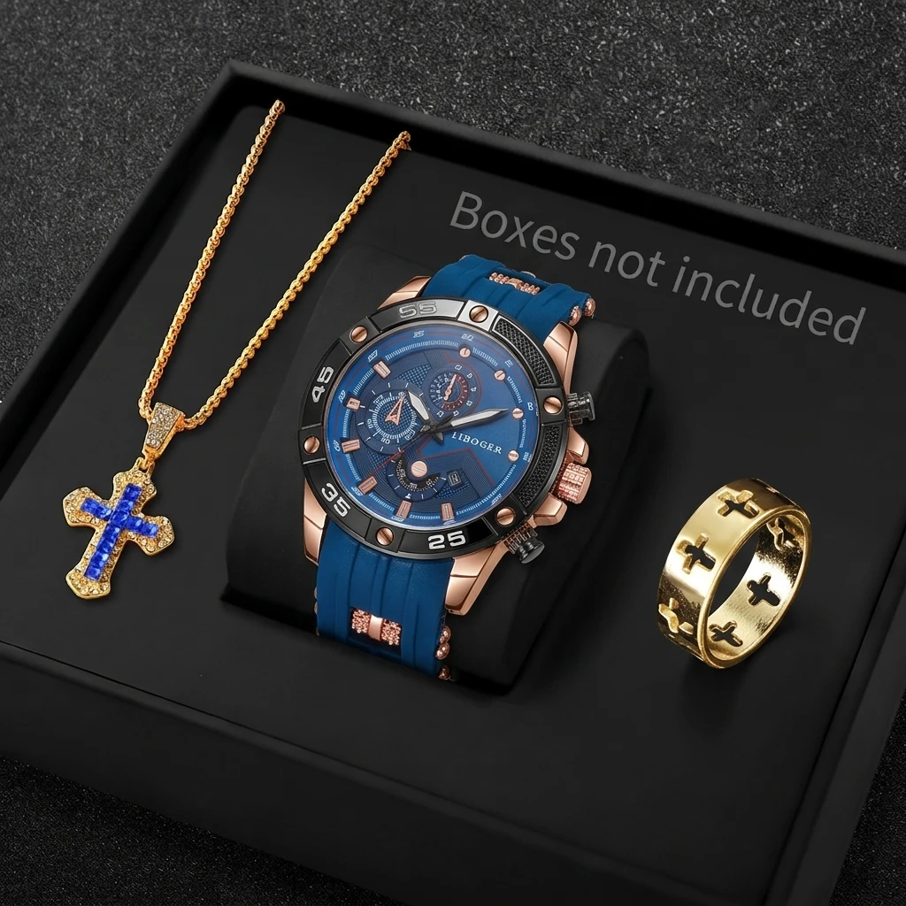 3 قطع ساعة رياضية رجالية أنيقة - مراجعة Jewelry Type Watches وسعره