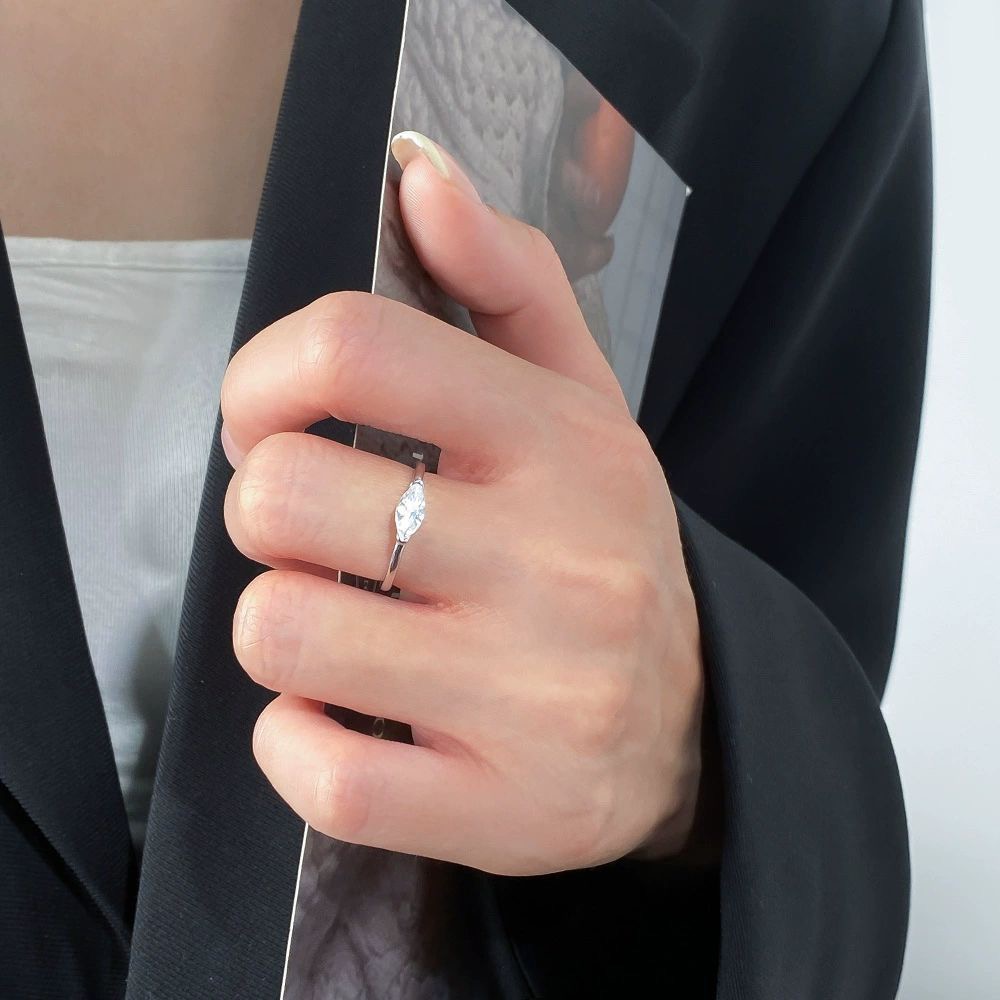 925 فضة خواتم للنساء هندسية غر - مراجعة Statement Cocktail Ring وسعره