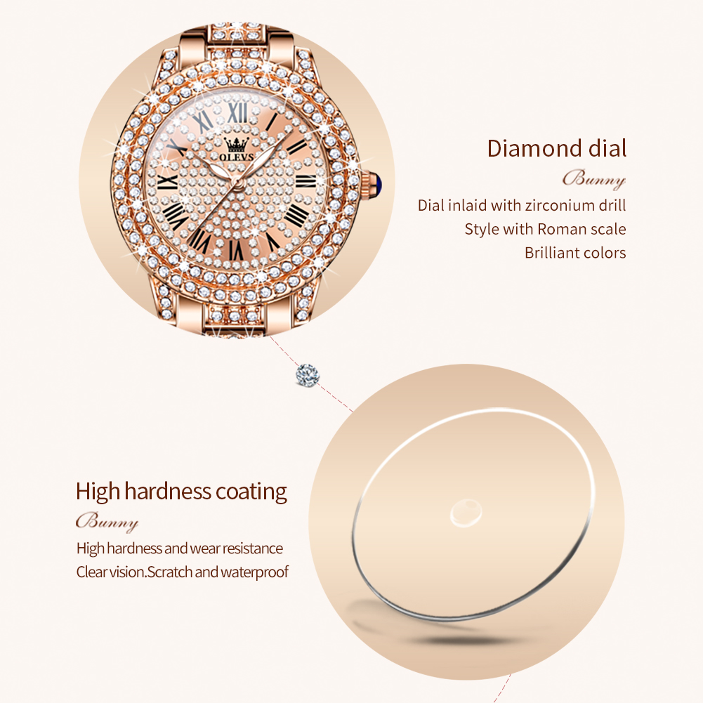 ساعة OLEVS 9943 كوارتز أصلية ف - مراجعة Jewelry Watches For Women وسعره